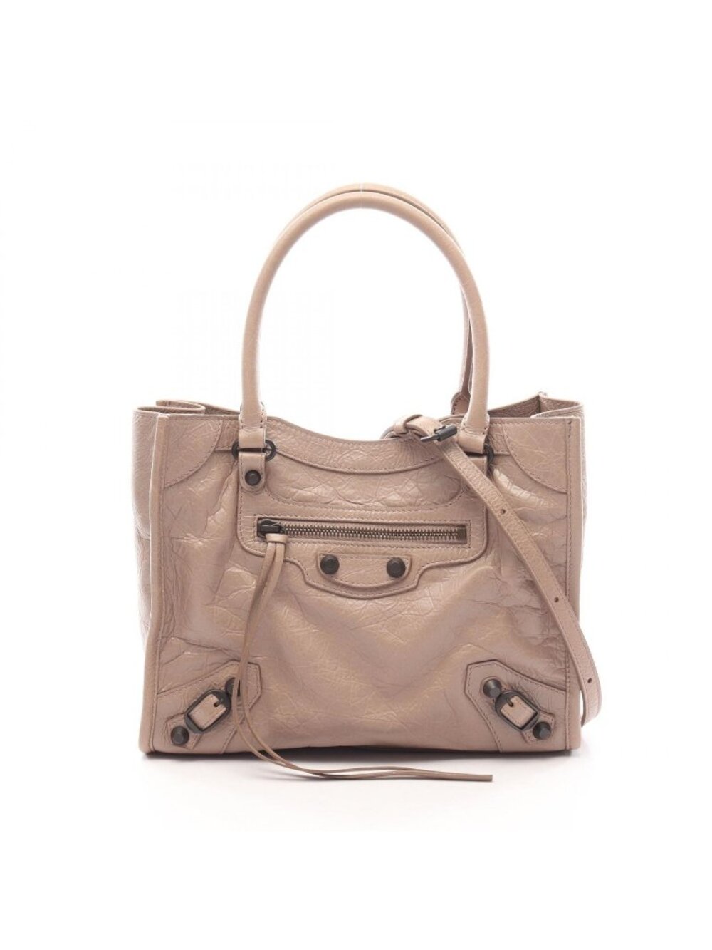 Balenciaga Handbag Le City Mini 2-Way Beige Leather